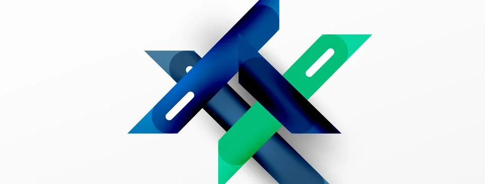 Background overlapping lines. Dynamic lines abstract wallpaper. Straight lines Stock Illustration