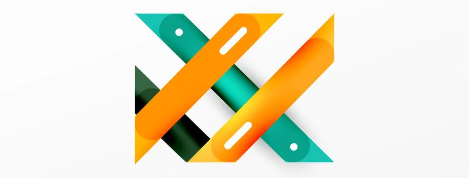 Background overlapping lines. Dynamic lines abstract wallpaper. Straight lines Stock Illustration