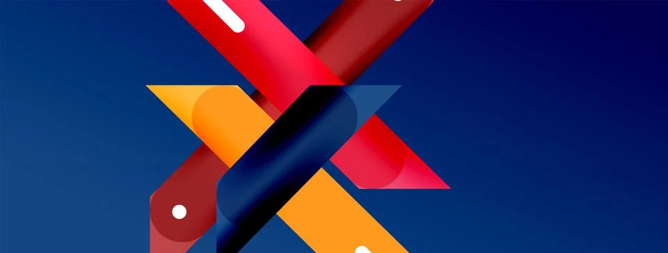 Background overlapping lines. Dynamic lines abstract wallpaper. Straight lines Stock Illustration