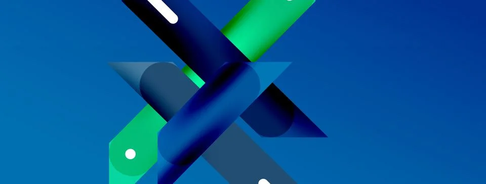 Background overlapping lines. Dynamic lines abstract wallpaper. Straight lines Stock Illustration