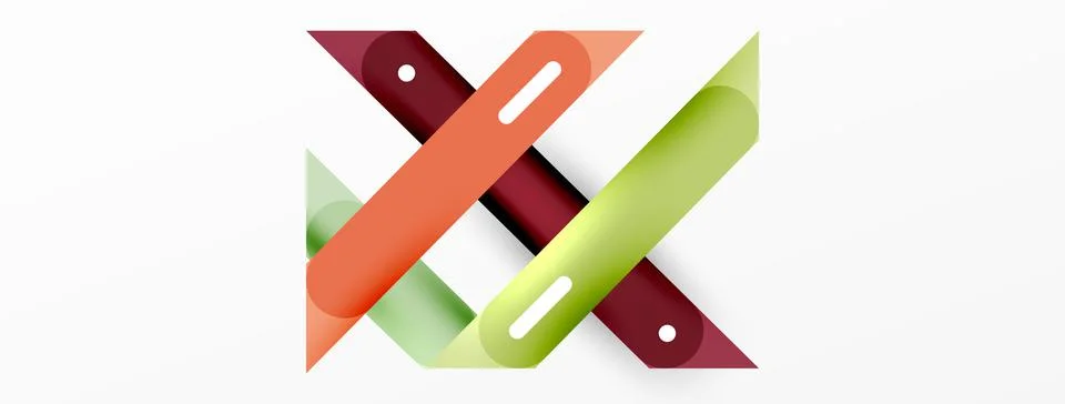 Background overlapping lines. Dynamic lines abstract wallpaper. Straight lines Stock Illustration