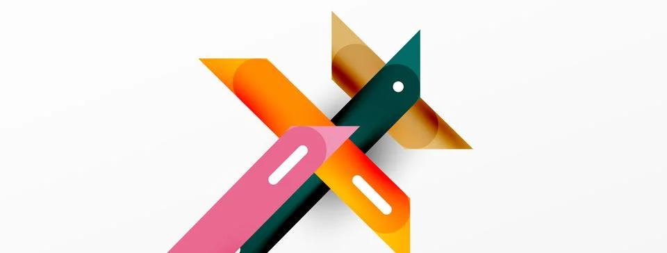 Background overlapping lines. Dynamic lines abstract wallpaper. Straight lines Stock Illustration