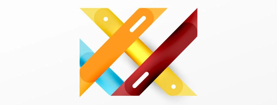 Background overlapping lines. Dynamic lines abstract wallpaper. Straight lines Stock Illustration