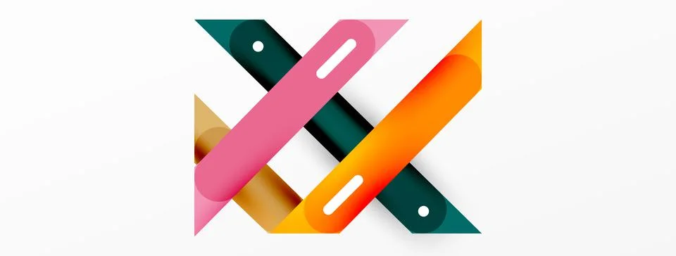 Background overlapping lines. Dynamic lines abstract wallpaper. Straight lines イラスト素材