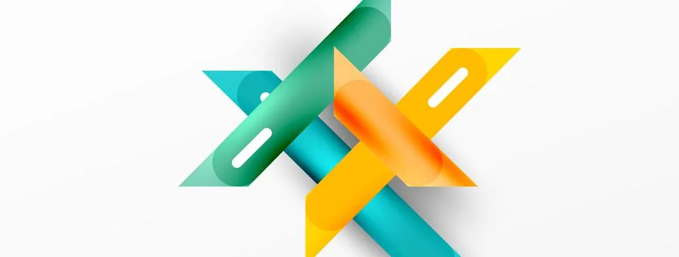 Background overlapping lines. Dynamic lines abstract wallpaper. Straight lines Stock Illustration