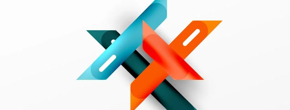 Background overlapping lines. Dynamic lines abstract wallpaper. Straight lines Stock Illustration