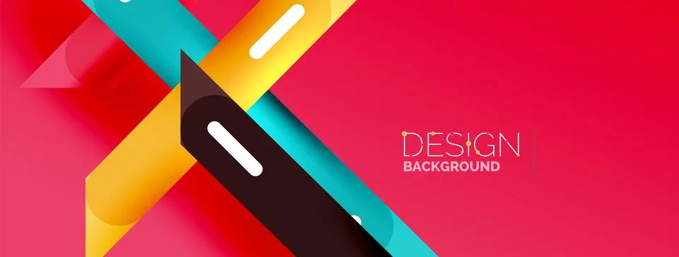Background overlapping lines. Dynamic lines abstract wallpaper. Straight lines Stock Illustration