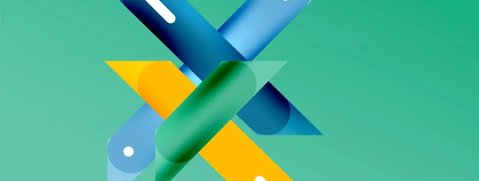 Background overlapping lines. Dynamic lines abstract wallpaper. Straight lines Stock Illustration