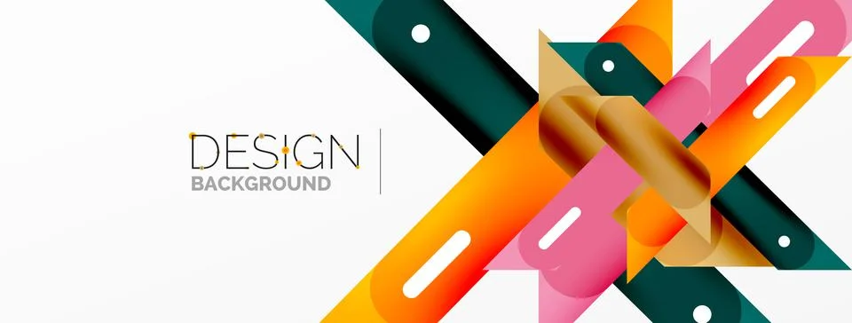 Background overlapping lines. Dynamic lines abstract wallpaper. Straight lines イラスト素材