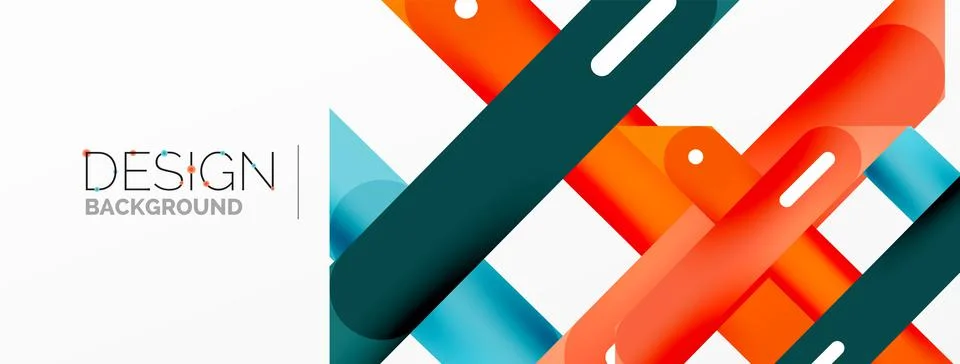 Background overlapping lines. Dynamic lines abstract wallpaper. Straight lines Stock Illustration