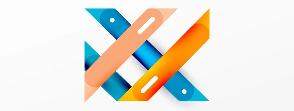 Background overlapping lines. Dynamic lines abstract wallpaper. Straight lines Stock Illustration