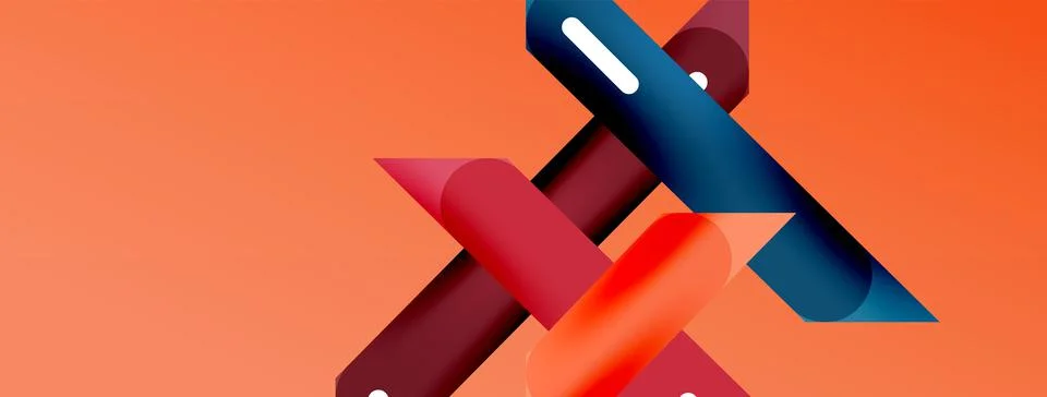 Background overlapping lines. Dynamic lines abstract wallpaper. Straight lines Stock Illustration
