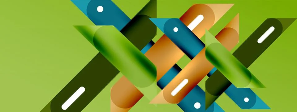 Background overlapping lines. Dynamic lines abstract wallpaper. Straight lines Stock Illustration