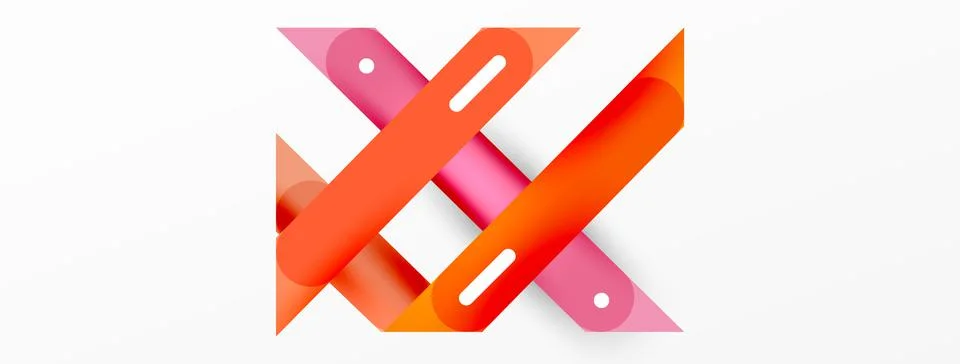 Background overlapping lines. Dynamic lines abstract wallpaper. Straight lines Stock Illustration
