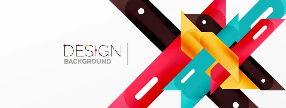 Background overlapping lines. Dynamic lines abstract wallpaper. Straight lines Stock Illustration