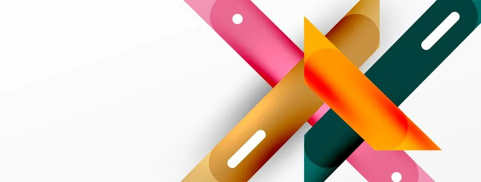 Background overlapping lines. Dynamic lines abstract wallpaper. Straight lines Stock Illustration