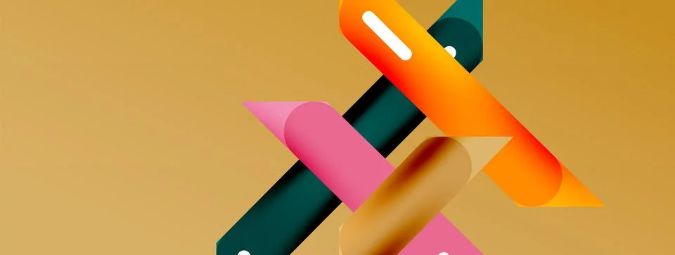Background overlapping lines. Dynamic lines abstract wallpaper. Straight lines Stock Illustration