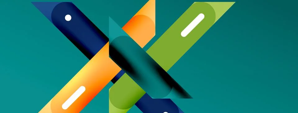 Background overlapping lines. Dynamic lines abstract wallpaper. Straight lines Stock Illustration