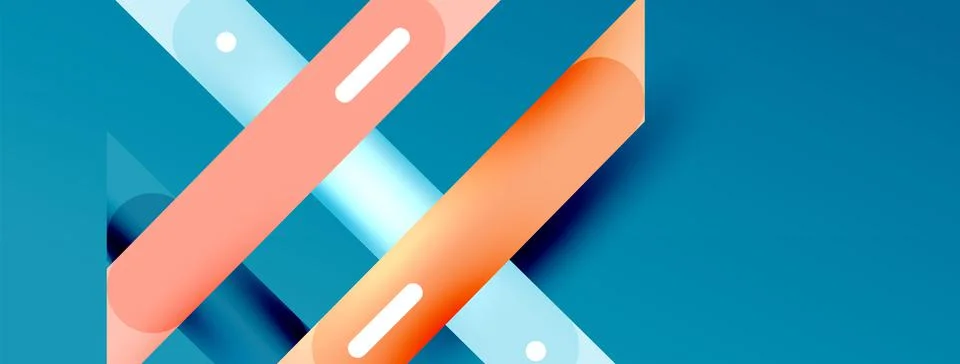 Background overlapping lines. Dynamic lines abstract wallpaper. Straight lines Stock Illustration