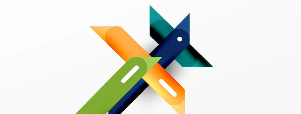 Background overlapping lines. Dynamic lines abstract wallpaper. Straight lines Stock Illustration