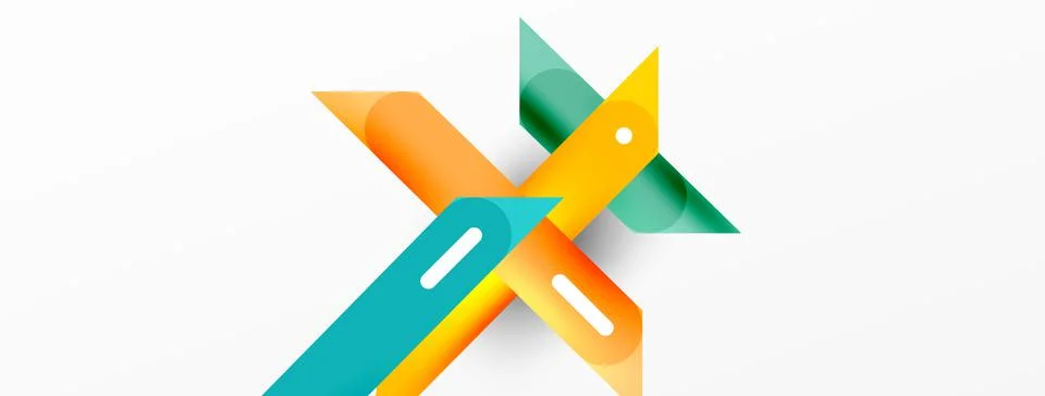 Background overlapping lines. Dynamic lines abstract wallpaper. Straight lines Stock Illustration