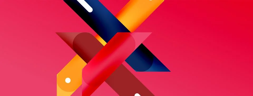 Background overlapping lines. Dynamic lines abstract wallpaper. Straight lines Stock Illustration