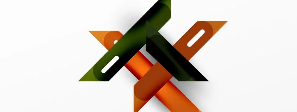 Background overlapping lines. Dynamic lines abstract wallpaper. Straight lines Stock Illustration