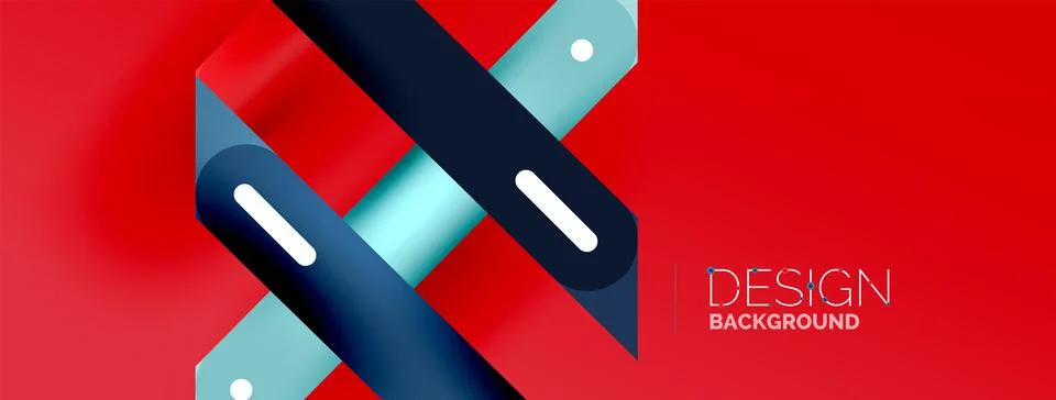 Background overlapping lines. Dynamic lines abstract wallpaper. Straight lines Stock Illustration