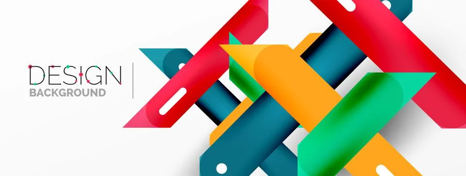 Background overlapping lines. Dynamic lines abstract wallpaper. Straight lines Stock Illustration