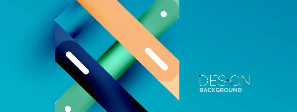 Background overlapping lines. Dynamic lines abstract wallpaper. Straight lines Stock Illustration