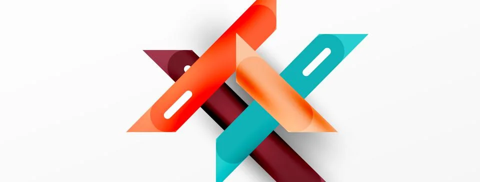 Background overlapping lines. Dynamic lines abstract wallpaper. Straight lines Stock Illustration