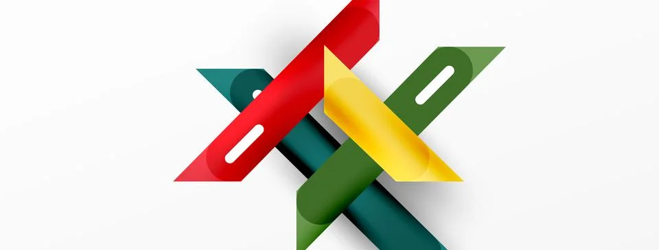 Background overlapping lines. Dynamic lines abstract wallpaper. Straight lines Stock Illustration