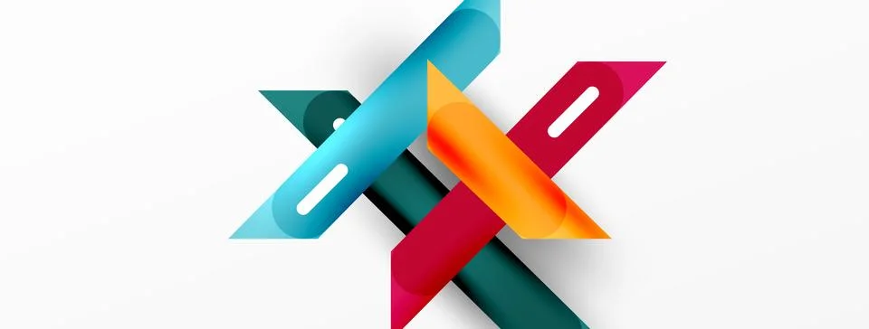 Background overlapping lines. Dynamic lines abstract wallpaper. Straight lines Stock Illustration