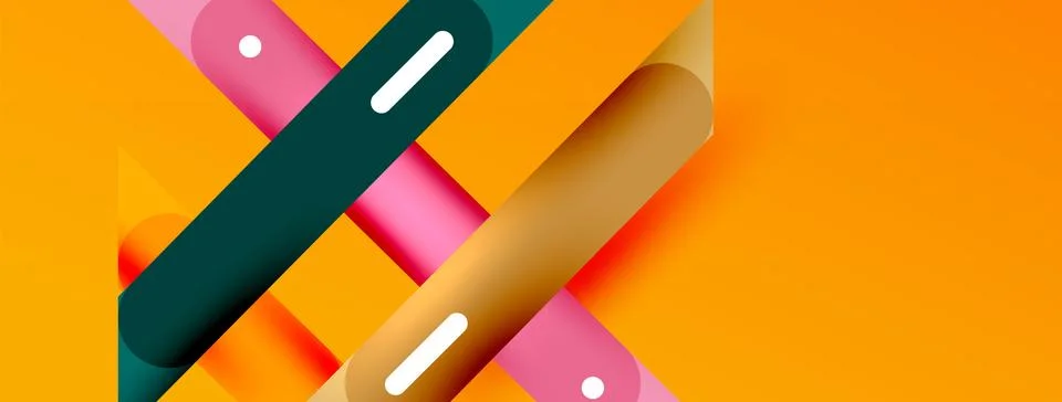 Background overlapping lines. Dynamic lines abstract wallpaper. Straight lines Stock Illustration