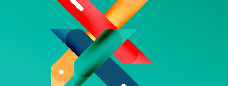 Background overlapping lines. Dynamic lines abstract wallpaper. Straight lines Stock Illustration