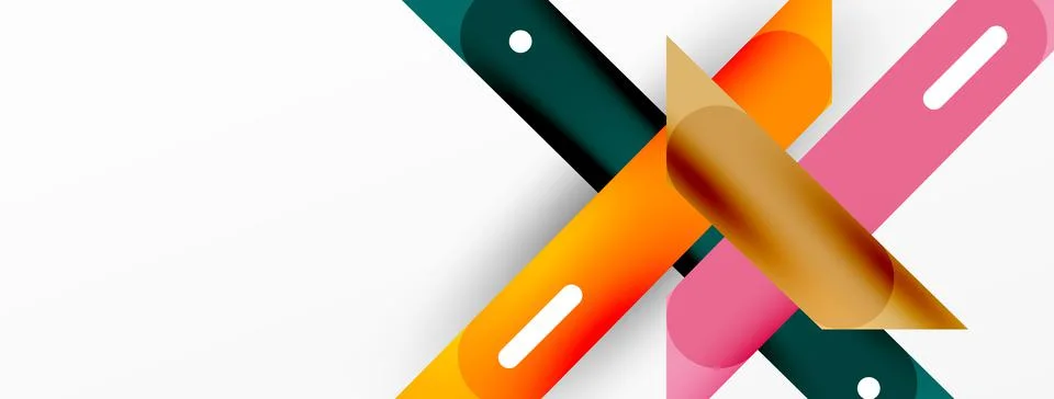 Background overlapping lines. Dynamic lines abstract wallpaper. Straight lines Stock Illustration