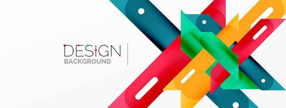 Background overlapping lines. Dynamic lines abstract wallpaper. Straight lines Stock Illustration