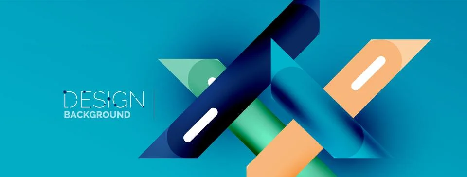 Background overlapping lines. Dynamic lines abstract wallpaper. Straight lines Illustrazione stock