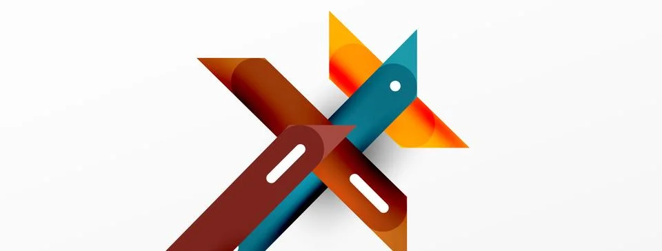 Background overlapping lines. Dynamic lines abstract wallpaper. Straight lines イラスト素材