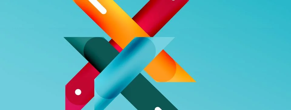 Background overlapping lines. Dynamic lines abstract wallpaper. Straight lines イラスト素材