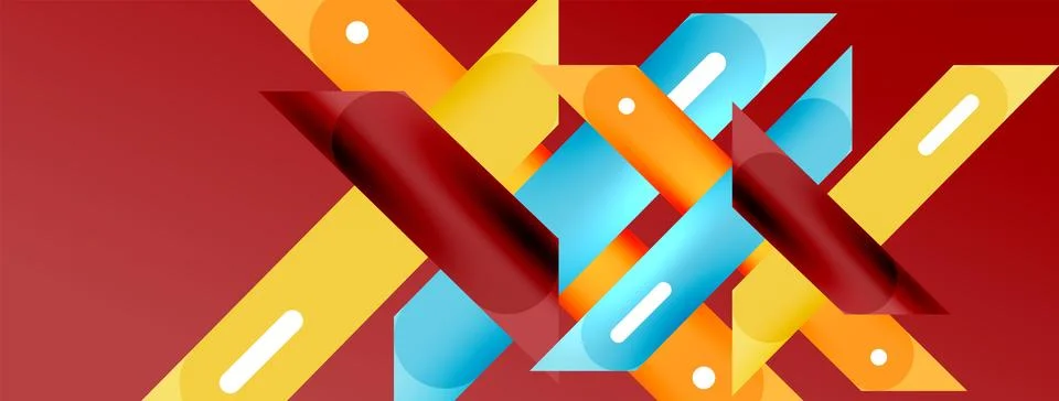 Background overlapping lines. Dynamic lines abstract wallpaper. Straight lines Stock Illustration