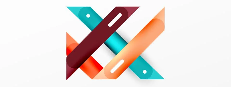 Background overlapping lines. Dynamic lines abstract wallpaper. Straight lines Stock Illustration