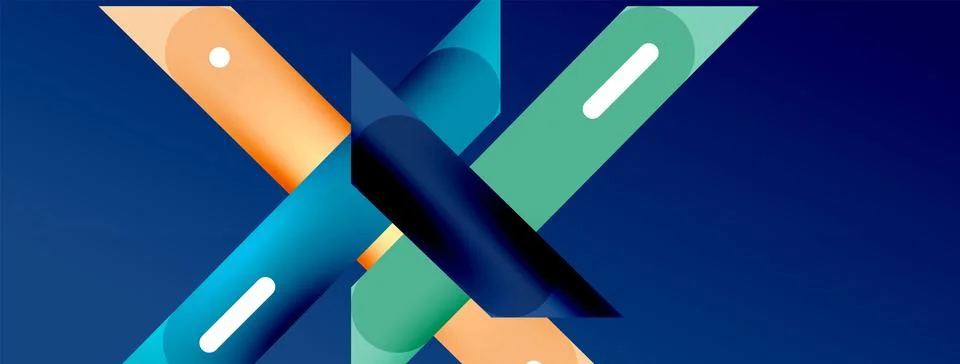 Background overlapping lines. Dynamic lines abstract wallpaper. Straight lines Stock Illustration