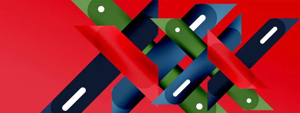 Background overlapping lines. Dynamic lines abstract wallpaper. Straight lines Stock Illustration