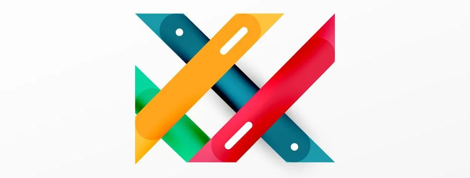 Background overlapping lines. Dynamic lines abstract wallpaper. Straight lines Illustrazione stock