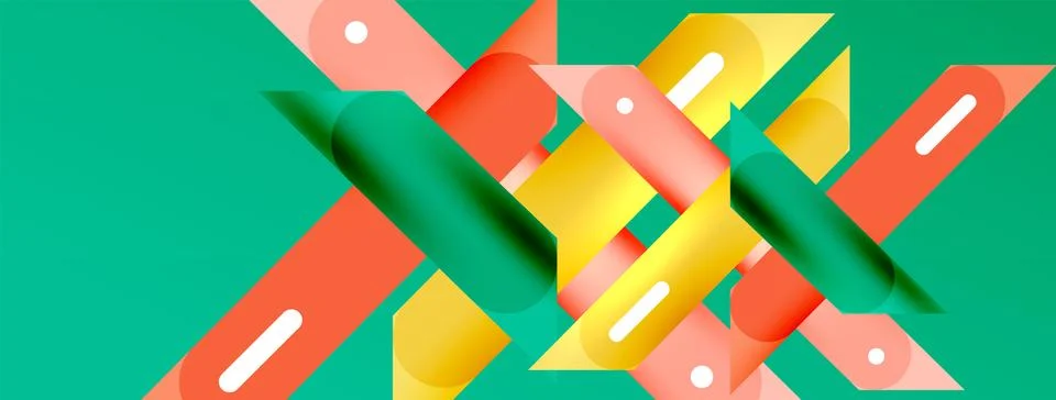 Background overlapping lines. Dynamic lines abstract wallpaper. Straight lines Illustrazione stock