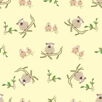 Background of owls Stock Illustration