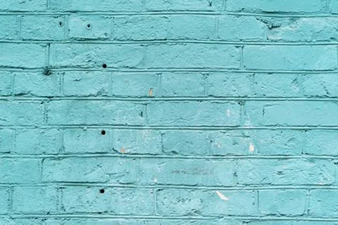 Background painted brick wall in blue color Stock Photos