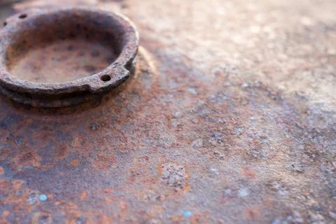 Background of painted rusty sheet of iron sheet Stock Photos