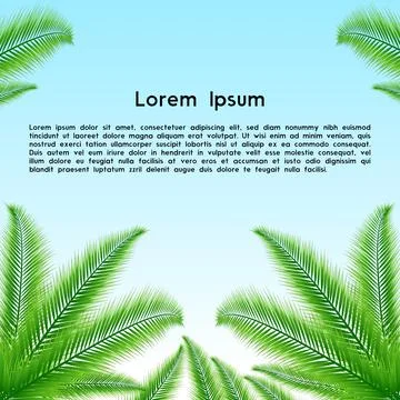 Background palm leaves. Stock Illustration